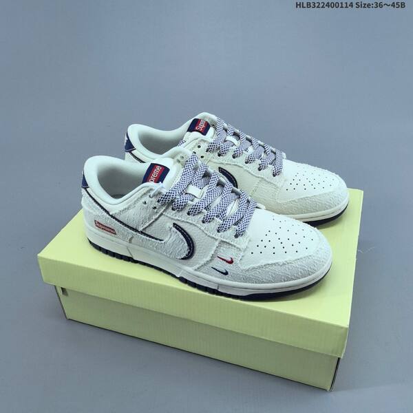 Nike SB Dunk Low Black White Grey Red EU 36-45 skate shoe