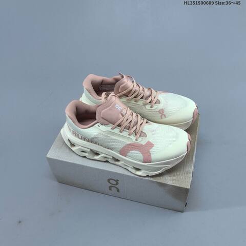 On Cloudmonster 3 Hyper Cream Pink White EU 36-45 Running Shoe Running Sneakers - Unisex BS-69493