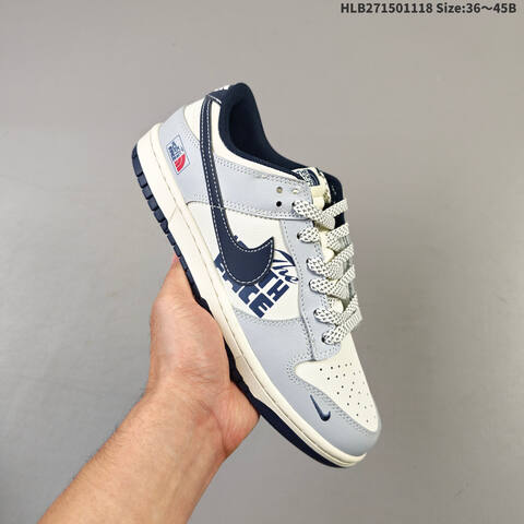 Nike SB Dunk Low Retro DIY The North Face Sail Grey Navy White EU 36-45 Skate Shoe - Unisex (BS-63512)
