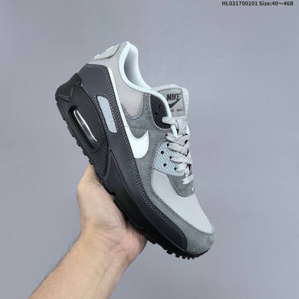Nike Air Max 90 grey black white red navy EU 40-46 running shoe