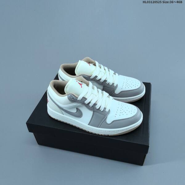 Jordan Air Jordan 1 Low multiple colorways shown: white/navy, white/grey, navy/white, red/white/black EU 36-46 basketball