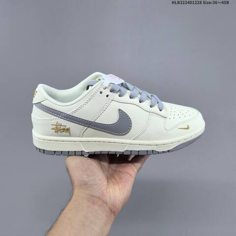 Nike Dunk SB Low Off White Grey Gold EU 36-45 Skate Shoe - Unisex (BS-62370)