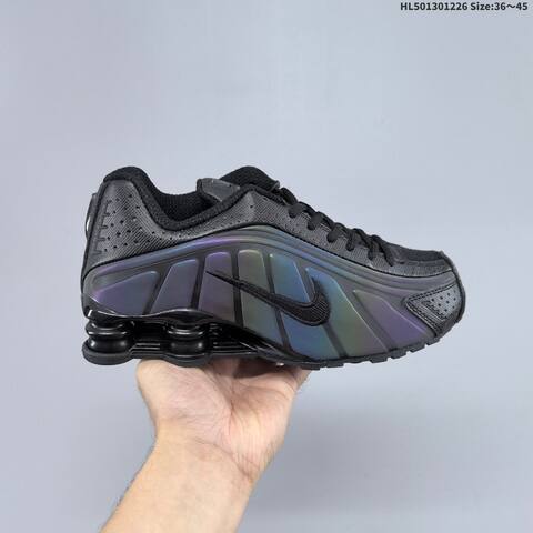 Nike Shox R4 Black Purple Teal EU 36-45 Running Shoe - Unisex (BS-62405)
