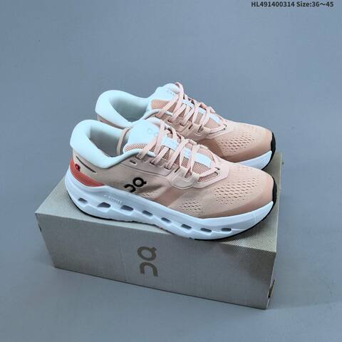 On Cloudrunner 3 Peach White Or Black White EU 36-45 Running Shoe Running Sneakers - Unisex (BS-69676)