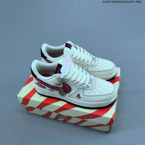 Nike Air Force 1 07 Low Red White Black Yellow EU 36-45 Sneaker - Unisex (BS-60652)
