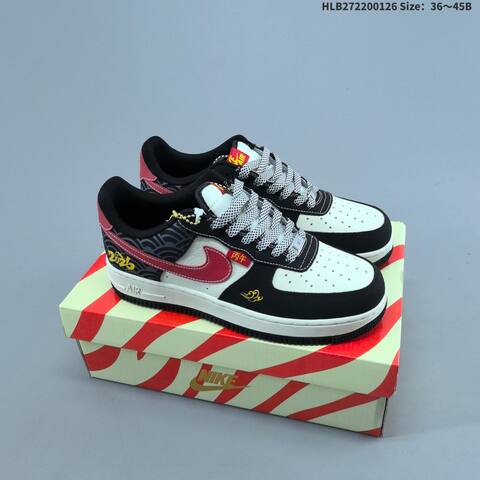 Nike Air Force 1 07 Low White Red Black Yellow EU 36-45 Sneaker - Unisex (BS-61751)