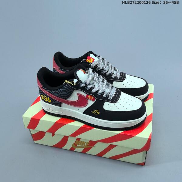 Nike Air Force 1 07 Low white red black yellow EU 36-45 sneaker