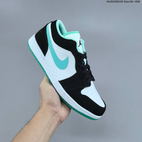 Jordan Air Jordan 1 Low Black/White/Turquoise EU 36-45 lifestyle