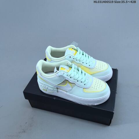 Nike Air Force 1 Shadow Mint Green Pale Yellow White EU 35 5-42 Sneaker - Unisex (BS-60253)