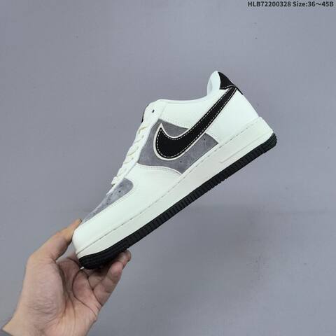 Nike Air Force 1 07 LV8 Off White Dark Grey Black EU 36-45 Sneaker - Unisex (BS-61078)