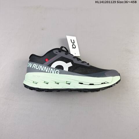 On Cloudultra 3 Black Dark Gray Mint Green EU 36-45 Trail Shoe Trail Running Sneakers - Unisex (BS-69760)