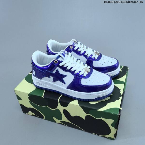 BAPE BAPE STA Low University Blue White Black EU 36-45 skate shoe