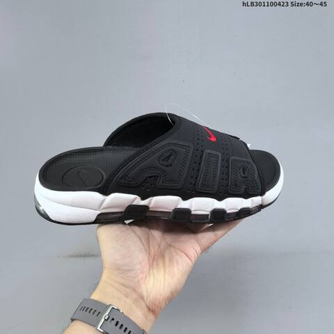 Nike Air More Uptempo Slide Black White Red EU 36-45 Slides - Unisex (BS-60563)
