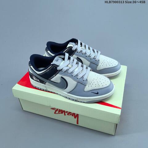 Nike Dunk SB Low Off White Navy Blue Light Grey EU 36-45 Skate Shoe - Unisex (BS-61331)