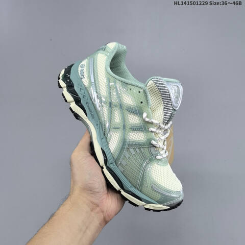 ASICS KITH x Gel Kayano 12 1 Cream Mint Silver EU 36-46 Running Shoe Running Sneakers - Unisex (BS-69115)