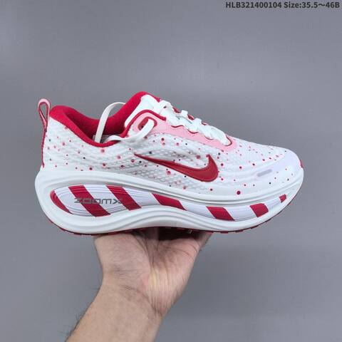 Nike Vomero Plus ReactX Air Zoom Red White Pink EU 35 5-46 Running Shoe - Unisex (BS-62245)