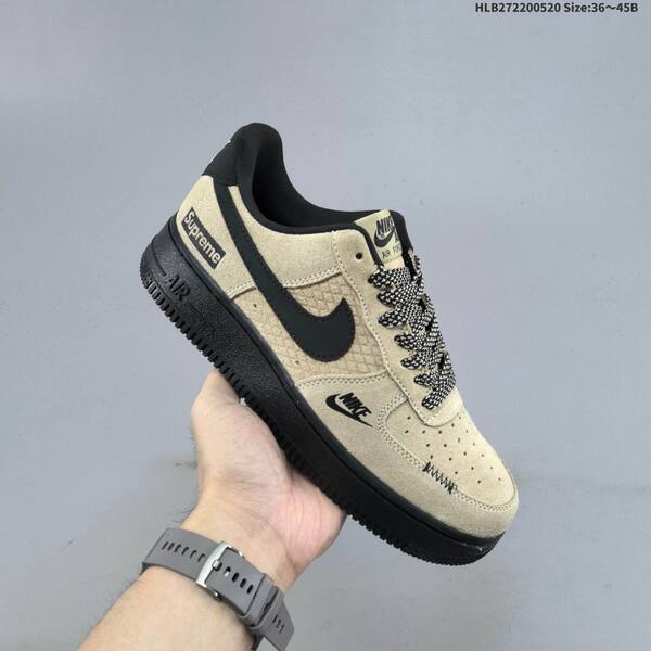 Nike Air Force 1 07 Low Supreme beige black EU 36-45 sneaker