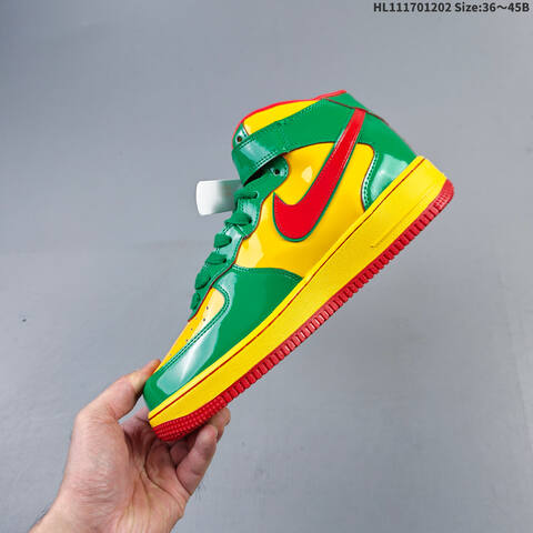 Nike Air Force 1 Mid 07 Green Yellow Red EU 36-45 Sneaker - Unisex (BS-62877)
