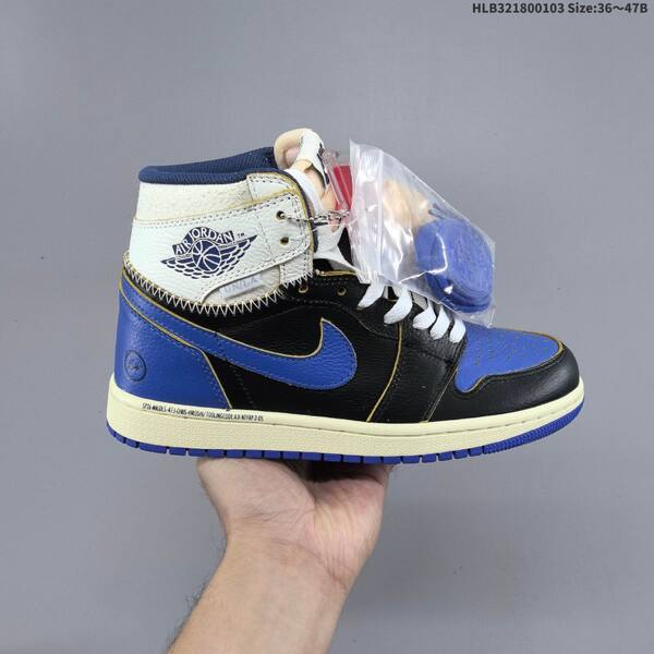 Jordan Air Jordan 1 Retro High OG black/blue/gold/white 36~47B basketball
