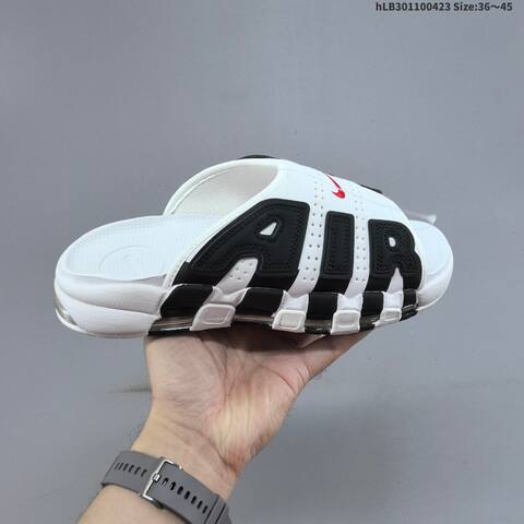 Nike Air More Uptempo Slide Black White Red EU 36-45 Slides - Unisex (BS-60563)