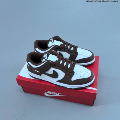 Nike Dunk Low White Brown Gold EU 35 5-46 Skate Shoe - Unisex (BS-60529)