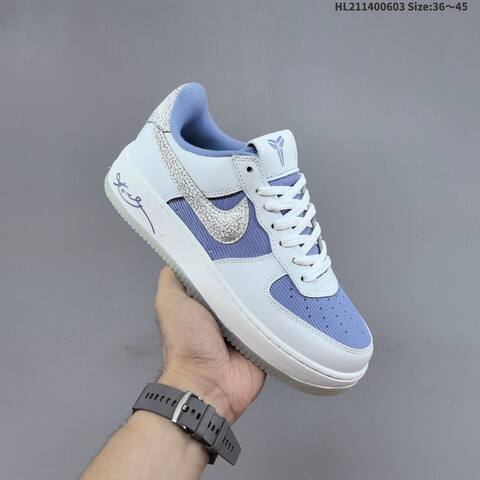 Nike Air Force 1 07 Kobe White Light Blue Silver EU 36-45 Sneaker - Unisex (BS-59995)