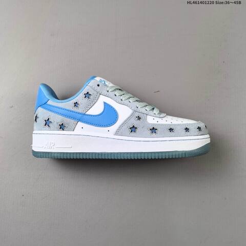 Nike Air Force 1 07 White Light Grey Blue EU 36-45 Sneaker - Unisex (BS-62552)