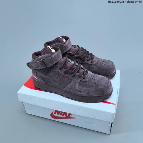 Nike Air Force 1 07 Mid Black Olive Green EU 36-45 Sneaker - Unisex (BS-61283)