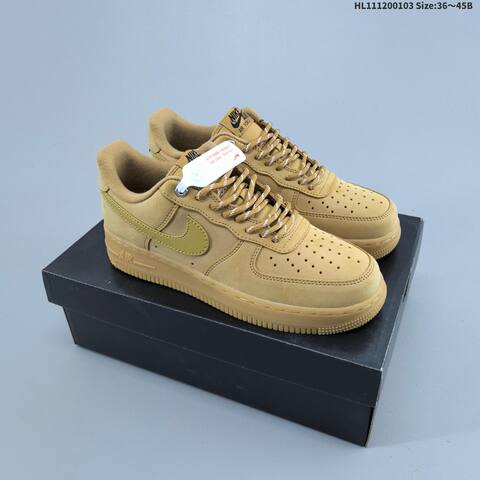 Nike Air Force 1 07 Wheat Tan White EU 36-45 Sneaker - Unisex (BS-62257)