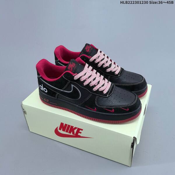 Nike Air Force 1 07 LV8 Beige Burgundy Black White EU 36-45 skate shoe