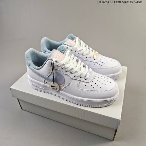 Nike Air Force 1 07 Low White Light Blue Pink Off White Red EU 35 45 Skate Shoe EU 35-45 - Unisex (BS-63386)