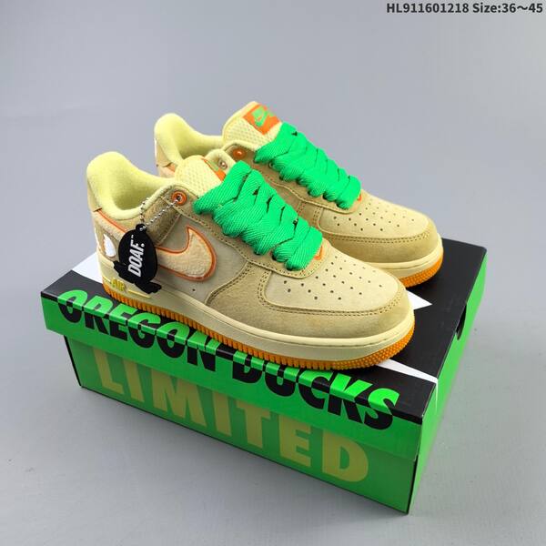 Nike Air Force 1 Low white dark green metallic green orange EU 36-45 sneaker