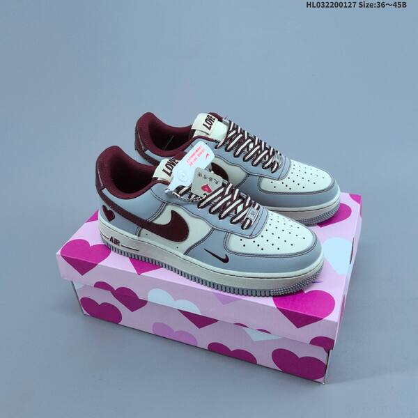 Nike Air Force 1 07 Low off white black burgundy gray EU 36-45 skate shoe