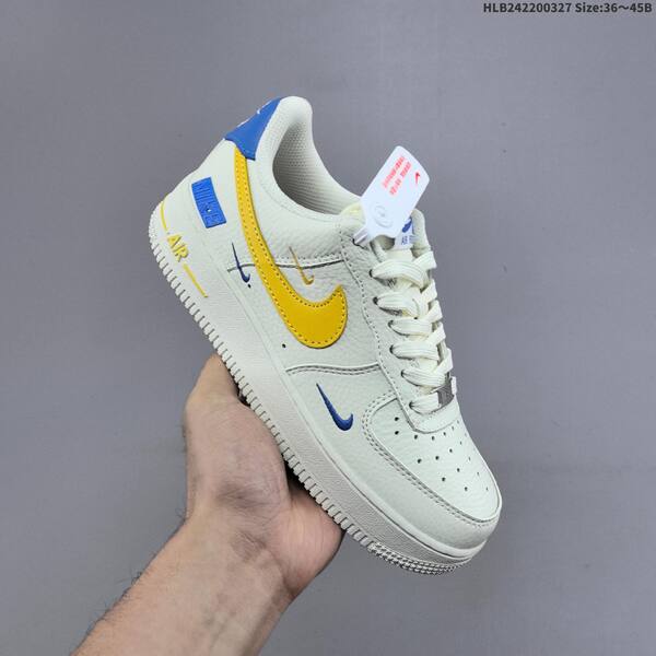 Nike Air Force 1 07 FZ1151-100 off white yellow blue EU 36-45 sneaker
