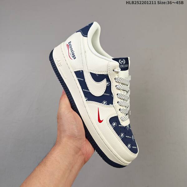 Nike Air Force 1 07 off white navy blue red EU 36-45 sneaker