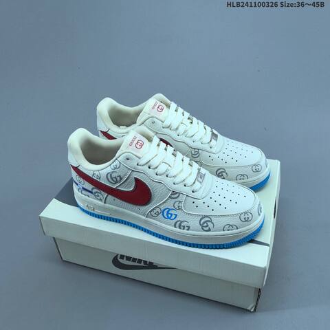 Nike Air Force 1 07 Low Off White Red Blue Black EU 36-45 Sneaker - Unisex (BS-61121)