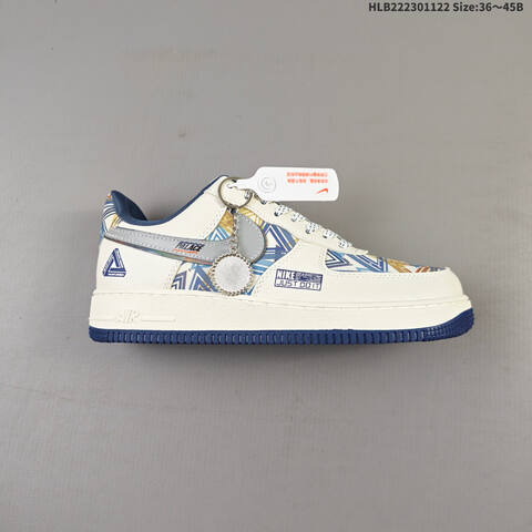 Nike Air Force 1 07 LV CW6871 77 Sail Navy Blue Gold White EU 36-45 Sneaker - Unisex (BS-63267)