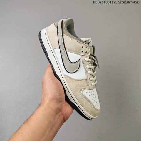 Nike SB Dunk Low White Beige Black Gray EU 36-45 Skate Shoe - Unisex (BS-63078)