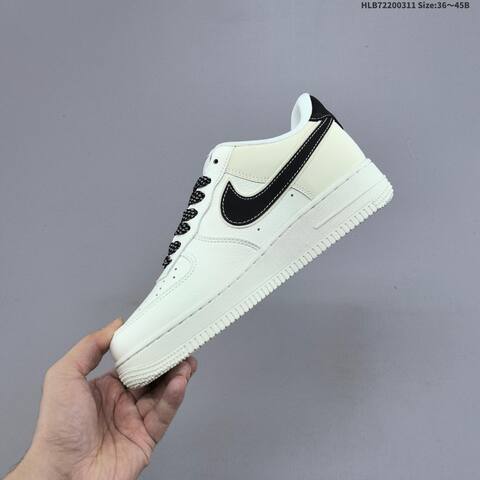 Nike Air Force 1 07 LV8 CS5288-086 Off White Black Gold EU 36-45 Sneaker - Unisex (BS-61369)