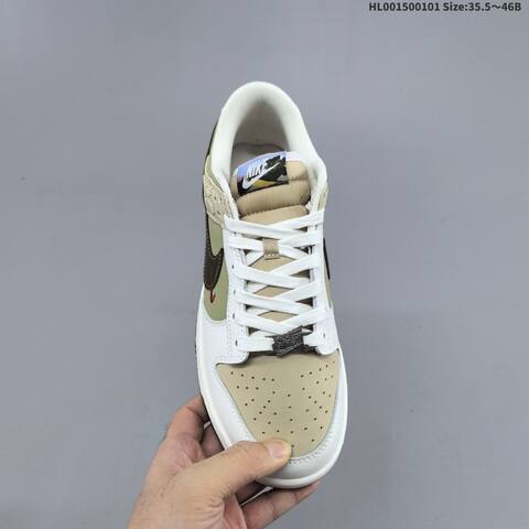 Nike SB Dunk Low Pegasus Pack White Beige Olive Dark Brown EU 35 5-46 Skate Shoe - Unisex (BS-62282)