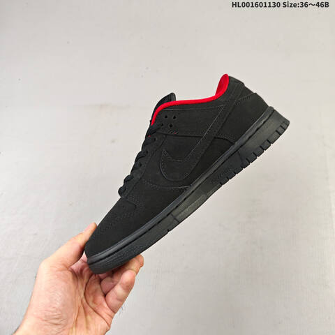 Nike SB Dunk Low Pro Black Red EU 36-46 Skate Shoe - Unisex (BS-62931)