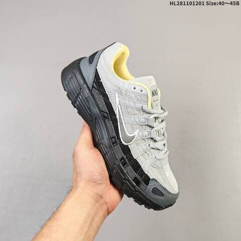 Nike P-6000 Premium Light Grey Black Pale Yellow EU 40-45 Running Shoe - Men's (BS-62909)