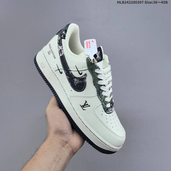 Nike Air Force 1 07 Low Louis Vuitton off white black dark green silver EU 36-45 sneaker