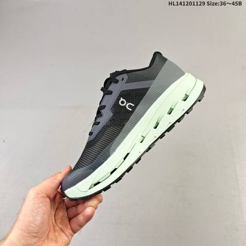 On Cloudultra 3 Black Dark Gray Mint Green EU 36-45 Trail Shoe Trail Running Sneakers - Unisex (BS-69760)