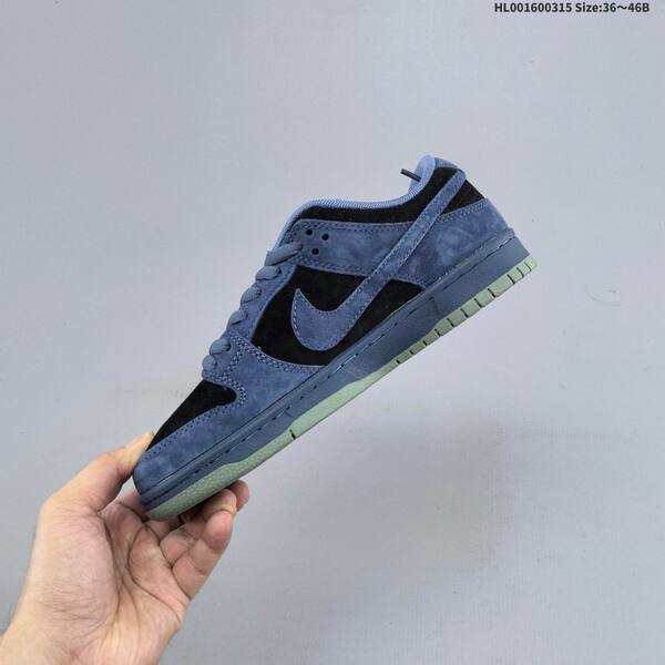 Nike SB Dunk Low navy blue black light blue olive green EU 36-46 skate shoe