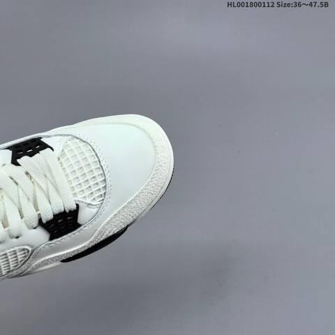 Jordan Air Jordan 4 Retro White Black Red 36 47 5 Basketball - Unisex (BS-67001)