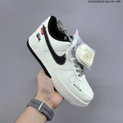 Nike Air Force 1 07 Low Off White Black Red Yellow EU 36-45 Sneaker - Unisex (BS-61066)