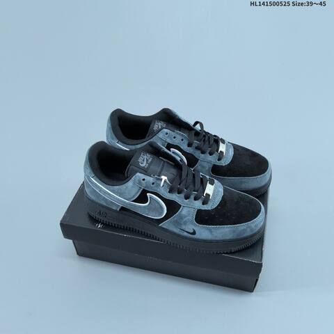 Nike Air Force 1 07 Low Black Grey White Blue EU 39-45 Sneaker - Unisex (BS-60149)