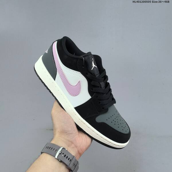 Jordan Air Jordan 1 Low black/white/gray/pink 36~46 basketball