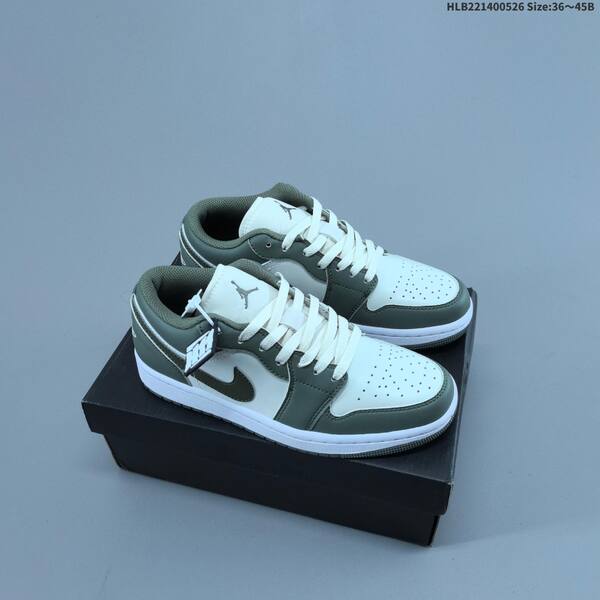 Nike Air Jordan 1 Low olive green/grey/white EU 36~45 casual